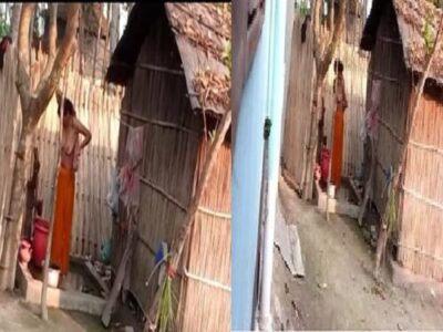 Village Bhabhi Outdoor Nude Bath Secretly Recorded Leaked Mms