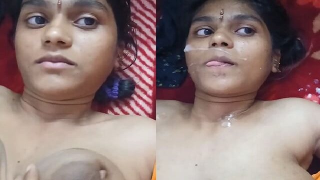 Cute telugu bhabhi blowjob and cum on face sex