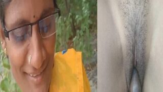 Telugu mature aunty outdoor hairy pussy sex porn mms