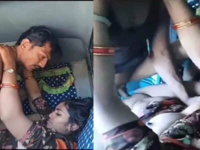 Fucking village girlfriend in car leaked outdoor sex