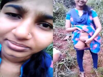 Mallu GF outdoor xxx naked pussy fingering in jungle sex