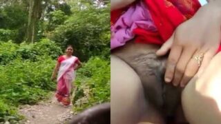 Assamese housewife enjoying sex outdoor with bf