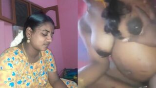 Milky big boobs Tamil wife sex handjob to hubby
