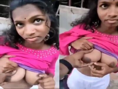 Mallu girl boobs pressed outdoor for money indian sex MMS