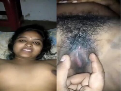 Horny wife hairy pussy fingering by husband friend sex mms