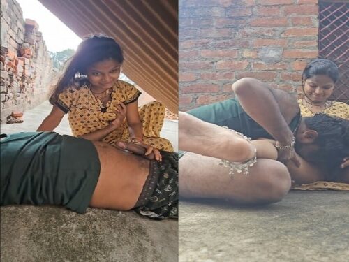 Horny village couple sex on rooftop with oral xxx