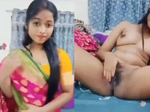 Girlfriend in saree did striptease nude full viral xxx show