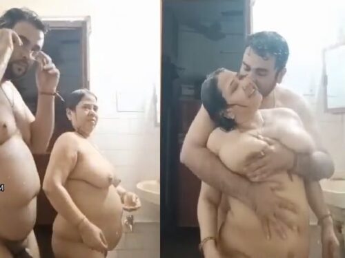 Mature Couple standing romance and bathing naked unseen xxx