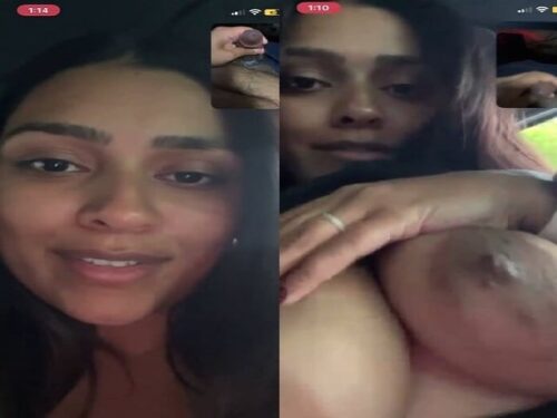 Girlfriend huge boobs shown on video call to boyfriend in car sex mms