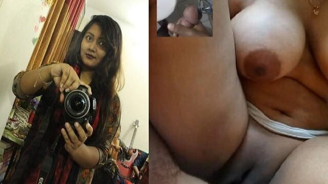 Plump sexy huge boobs GF masturbating with cucumber on video call xxx viral mms