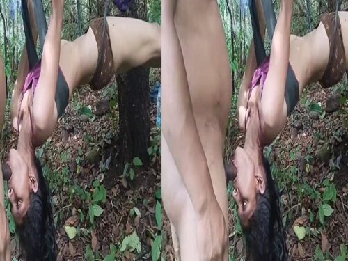 Unbelievable oral outside sex in jungle with mouth fuck