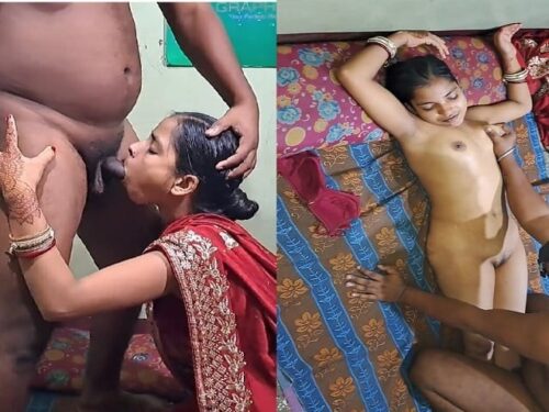 Slim Desi bhabhi doggy sex with devar after viral porn blowjob