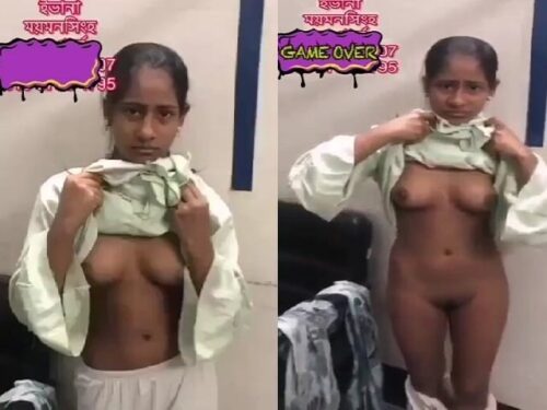 Sexy maid nude boob show to owner in Bengali sex mms