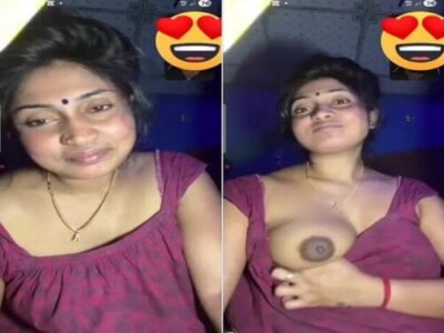Village bhabhi remove nighty and showing boobs in xxx video call