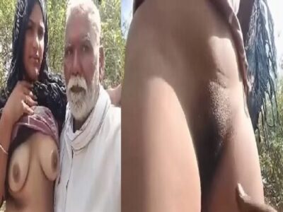 Oldman sex with chachi hairy pussy in outdoor porn mms