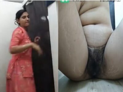 Clear Hindi talking of desi wife xxx video call to lover in bathroom