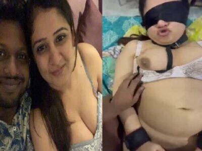 Chubby big boobs aunty blindfolded sex with secret lover